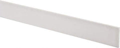 Made in USA - 3 Ft. Long x 1-1/2 Inch Wide x 1/8 Inch High, Virgin PTFE, Rectangular Plastic Bar - White, +/- 0.060 Tolerance - USA Tool & Supply