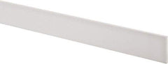 Made in USA - 4 Ft. Long x 1-1/2 Inch Wide x 1/8 Inch High, Virgin PTFE, Rectangular Plastic Bar - White, +/- 0.060 Tolerance - USA Tool & Supply