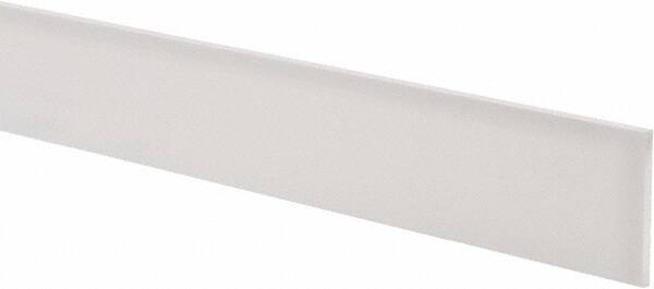 USA Sealing - 1' x 2" x 1/8" White PTFE (Virgin) Rectangular Bar - USA Tool & Supply