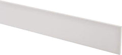 Made in USA - 4 Ft. Long x 2 Inch Wide x 1/8 Inch High, Virgin PTFE, Rectangular Plastic Bar - White, +/- 0.060 Tolerance - USA Tool & Supply