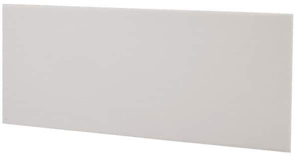 Made in USA - 2 Ft. Long x 4 Inch Wide x 1/8 Inch High, Virgin PTFE, Rectangular Plastic Bar - White, +/- 0.060 Tolerance - USA Tool & Supply