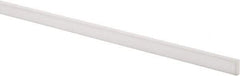 Made in USA - 4 Ft. Long x 1/2 Inch Wide x 3/16 Inch High, Virgin PTFE, Rectangular Plastic Bar - White, +/- 0.060 Tolerance - USA Tool & Supply