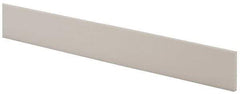 Made in USA - 4 Ft. Long x 1 Inch Wide x 3/16 Inch High, Virgin PTFE, Rectangular Plastic Bar - White, +/- 0.060 Tolerance - USA Tool & Supply
