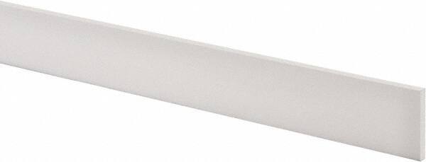 Made in USA - 1 Ft. Long x 1-1/2 Inch Wide x 3/16 Inch High, Virgin PTFE, Rectangular Plastic Bar - White, +/- 0.060 Tolerance - USA Tool & Supply