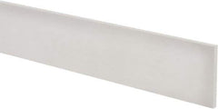 Made in USA - 3 Ft. Long x 2-1/2 Inch Wide x 3/16 Inch High, Virgin PTFE, Rectangular Plastic Bar - White, +/- 0.060 Tolerance - USA Tool & Supply