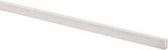 Made in USA - 3 Ft. Long x 1/2 Inch Wide x 1/4 Inch High, Virgin PTFE, Rectangular Plastic Bar - White, +/- 0.060 Tolerance - USA Tool & Supply