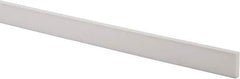 Made in USA - 2 Ft. Long x 1 Inch Wide x 1/4 Inch High, Virgin PTFE, Rectangular Plastic Bar - White, +/- 0.060 Tolerance - USA Tool & Supply