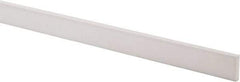 Made in USA - 4 Ft. Long x 1 Inch Wide x 1/4 Inch High, Virgin PTFE, Rectangular Plastic Bar - White, +/- 0.060 Tolerance - USA Tool & Supply