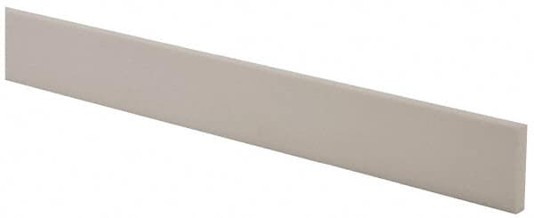 USA Sealing - 4' x 1-1/2" x 1/4" White PTFE (Virgin) Rectangular Bar - USA Tool & Supply