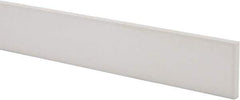 Made in USA - 1 Ft. Long x 2 Inch Wide x 1/4 Inch High, Virgin PTFE, Rectangular Plastic Bar - White, +/- 0.060 Tolerance - USA Tool & Supply