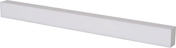 USA Sealing - 2' x 1-1/2" x 1" White PTFE (Virgin) Rectangular Bar - USA Tool & Supply