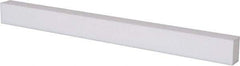 Made in USA - 4 Ft. Long x 2 Inch Wide x 1/2 Inch High, Virgin PTFE, Rectangular Plastic Bar - White, +/- 0.060 Tolerance - USA Tool & Supply