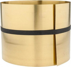 Made in USA - 5 Ft. Long x 6 Inch Wide x 0.012 Inch Thick, Roll Shim Stock - Brass - USA Tool & Supply