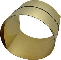 Made in USA - 5 Ft. Long x 6 Inch Wide x 0.015 Inch Thick, Roll Shim Stock - Brass - USA Tool & Supply