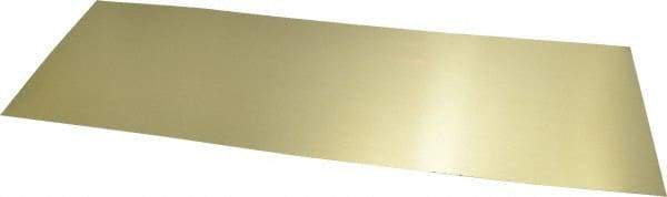 Made in USA - 10 Piece, 18 Inch Long x 6 Inch Wide x 0.01 Inch Thick, Shim Sheet Stock - Brass - USA Tool & Supply