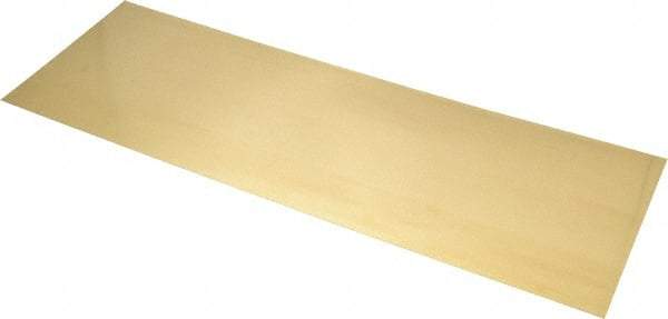 Made in USA - 10 Piece, 18 Inch Long x 6 Inch Wide x 0.012 Inch Thick, Shim Sheet Stock - Brass - USA Tool & Supply