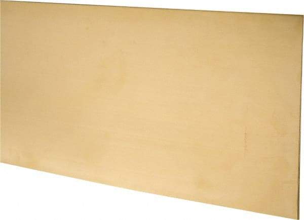 Made in USA - 2 Piece, 25 Inch Long x 6 Inch Wide x 0.025 Inch Thick, Shim Sheet Stock - Brass - USA Tool & Supply