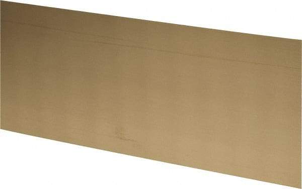 Made in USA - 2 Piece, 25 Inch Long x 6 Inch Wide x 0.031 Inch Thick, Shim Sheet Stock - Brass - USA Tool & Supply