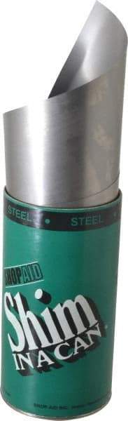 Made in USA - 2.50 m Long x 150 mm Wide x 0.25 mm Thick, Roll Shim Stock - Steel - USA Tool & Supply
