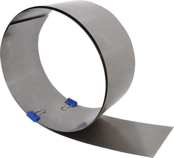 Made in USA - 2.50 m Long x 150 mm Wide x 0.5 mm Thick, Roll Shim Stock - Steel - USA Tool & Supply