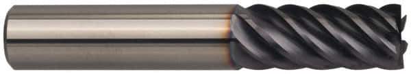 Guhring - 5/16", 13/16" LOC, 5/16" Shank Diam, 2-1/2" OAL, 6 Flute, Solid Carbide Square End Mill - Single End, FIREX Finish, Spiral Flute, 44/45/46° Helix, Centercutting, Right Hand Cut, Right Hand Flute, Series 3115 - USA Tool & Supply