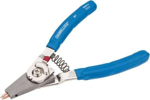 Channellock - 3/8 to 2" Ring Internal, 1/4 to 2" Ring, External, Combination Retaining Ring Pliers - Features Interchangeable Tips - USA Tool & Supply