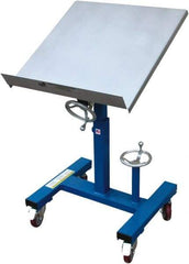 Vestil - Work Table - Steel, Fixed Leg, Blue/Gray, 24-1/16" Long x 24-1/16" Deep x 34" High - USA Tool & Supply