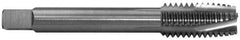 Balax - 7/16-20 UNF, 3 Flute, Bright Finish, Powdered Metal Spiral Point Tap - Plug Chamfer, Right Hand Thread, 3-5/32" OAL, 0.95" Thread Length, 0.323" Shank Diam, Series BX100 - Exact Industrial Supply