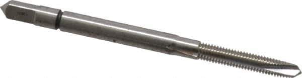 Balax - M3x0.50 Metric Coarse, 3 Flute, Bright Finish, Powdered Metal Spiral Point Tap - Plug Chamfer, Right Hand Thread, 1-15/16" OAL, 0.62" Thread Length, 0.141" Shank Diam, 6H Class of Fit, Series BX150 - Exact Industrial Supply