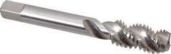 Balax - 1/2-13 UNC 3 Flute 3B Modified Bottoming Spiral Flute Tap - Powdered Metal, Bright Finish, 3-3/8" OAL, Right Hand Flute, Right Hand Thread, H3, Series BX200 - USA Tool & Supply