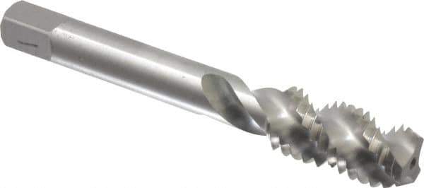 Balax - 1/2-13 UNC 3 Flute Modified Bottoming Spiral Flute Tap - Powdered Metal, Bright Finish, 3-3/8" OAL, Right Hand Flute, Right Hand Thread, Oversize, H7, Series BX200 - USA Tool & Supply