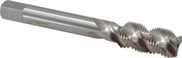 Balax - 1/2-20 UNF 3 Flute 3B Modified Bottoming Spiral Flute Tap - Powdered Metal, Bright Finish, 3-3/8" OAL, Right Hand Flute, Right Hand Thread, H3, Series BX200 - USA Tool & Supply