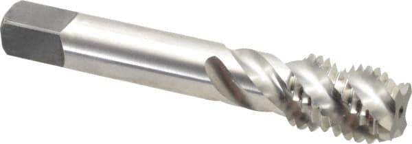 Balax - 3/4-10 UNC 4 Flute Modified Bottoming Spiral Flute Tap - Powdered Metal, Bright Finish, 4-1/4" OAL, Right Hand Flute, Right Hand Thread, H3, Series BX200 - USA Tool & Supply