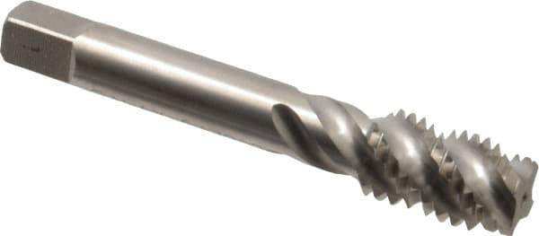Balax - 5/8-11 UNC 4 Flute 3B Modified Bottoming Spiral Flute Tap - Powdered Metal, Bright Finish, 3-13/16" OAL, Right Hand Flute, Right Hand Thread, H3, Series BX200 - USA Tool & Supply