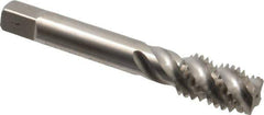 Balax - 5/8-11 UNC 4 Flute 3B Modified Bottoming Spiral Flute Tap - Powdered Metal, Bright Finish, 3-13/16" OAL, Right Hand Flute, Right Hand Thread, H3, Series BX200 - USA Tool & Supply