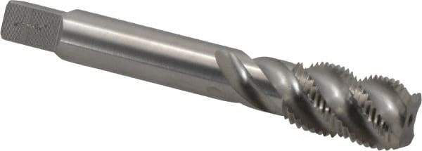 Balax - 5/8-18 UNF 4 Flute Modified Bottoming Spiral Flute Tap - Powdered Metal, Bright Finish, 3-13/16" OAL, Right Hand Flute, Right Hand Thread, H6, Series BX200 - USA Tool & Supply