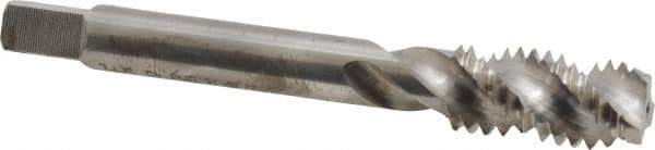 Balax - 7/16-14 UNC 3 Flute Modified Bottoming Spiral Flute Tap - Powdered Metal, Bright Finish, 3-5/32" OAL, Right Hand Flute, Right Hand Thread, H3, Series BX200 - USA Tool & Supply