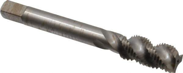 Balax - 7/16-20 UNF 3 Flute Modified Bottoming Spiral Flute Tap - Powdered Metal, Bright Finish, 3-5/32" OAL, Right Hand Flute, Right Hand Thread, Oversize, H7, Series BX200 - USA Tool & Supply
