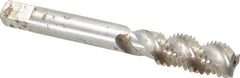 Balax - M12x1.75 Metric Coarse 3 Flute 4H Modified Bottoming Spiral Flute Tap - Powdered Metal, Bright Finish, 3-3/8" OAL, Right Hand Flute, Right Hand Thread, D6, Series BX200 - USA Tool & Supply