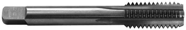 Balax - 1/2-13 UNC 2B 4 Flute Bright Finish Cobalt Straight Flute Machine Tap - Bottoming, Right Hand Thread, 3-3/8" OAL, 1" Thread Length, H5 Limit, Oversize - Exact Industrial Supply