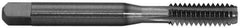 Balax - 1/4-28 UNF 4 Flute TiN Finish Cobalt Straight Flute Machine Tap - Bottoming, Right Hand Thread, 2-1/2" OAL, H5 Limit, Through Coolant - Exact Industrial Supply