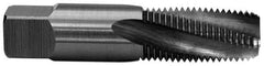 Balax - 1/8-27 NPTF, 15° Helix, 4 Flutes, Bottoming Chamfer, Bright Finish, Cobalt, Spiral Flute Pipe Tap - Right Hand Flute, 5/16" Shank Diam, 3/4" Thread Length, 0.222-0.259" Projection, 3/8" Square Size, - Exact Industrial Supply