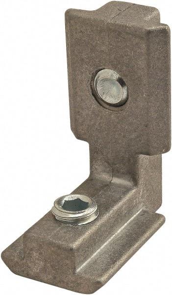 80/20 Inc. - 32mm Wide, Open Shelving Inside to Outside Hidden Corner Connector - Zinc, Clear Finish, 38mm Long, Use with 45 Series - USA Tool & Supply