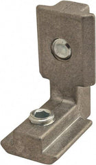 80/20 Inc. - 32mm Wide, Open Shelving Inside to Outside Hidden Corner Connector - Zinc, Clear Finish, 38mm Long, Use with 45 Series - USA Tool & Supply