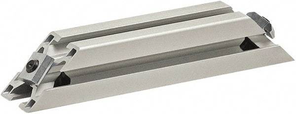 80/20 Inc. - 25mm Wide, Open Shelving Accessory/Component - Aluminum, Clear Anodized Finish, 160mm Long, Use with 3030 - USA Tool & Supply