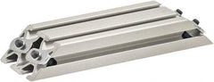 80/20 Inc. - 25mm Wide, Open Shelving Accessory/Component - Aluminum, Clear Anodized Finish, 160mm Long, Use with 2550 - USA Tool & Supply