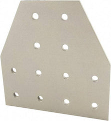 80/20 Inc. - 160mm Wide, Open Shelving Accessory/Component - Aluminum, Clear Anodized Finish, 160mm Long, Use with 40 Series & Bolt Kit 75-3422 - USA Tool & Supply