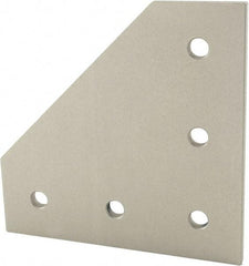 80/20 Inc. - 90mm Wide, Open Shelving Accessory/Component - Aluminum, Clear Anodized Finish, 90mm Long, Use with 30 Series & Bolt Kit 75-3600 - USA Tool & Supply