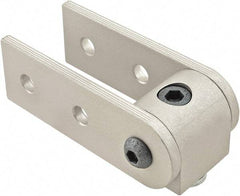 80/20 Inc. - 25mm Wide, Open Shelving 90° Pivot Nub Assembly - Aluminum, Clear Anodized Finish, 75mm Long, Use with 25 Series & Bolt Kit 75-3404 - USA Tool & Supply