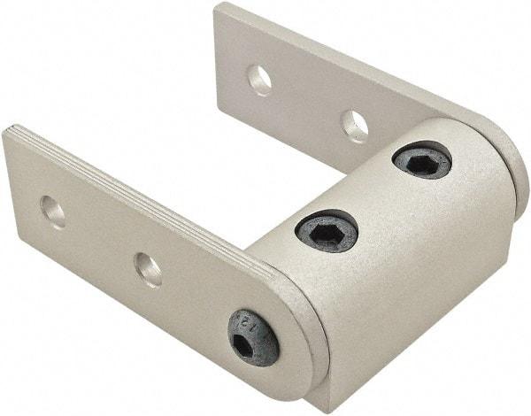 80/20 Inc. - 25mm Wide, Open Shelving Universal Pivot Nub Assembly - Aluminum, Clear Anodized Finish, 75mm Long, Use with 25 Series & Bolt Kit 75-3404 - USA Tool & Supply